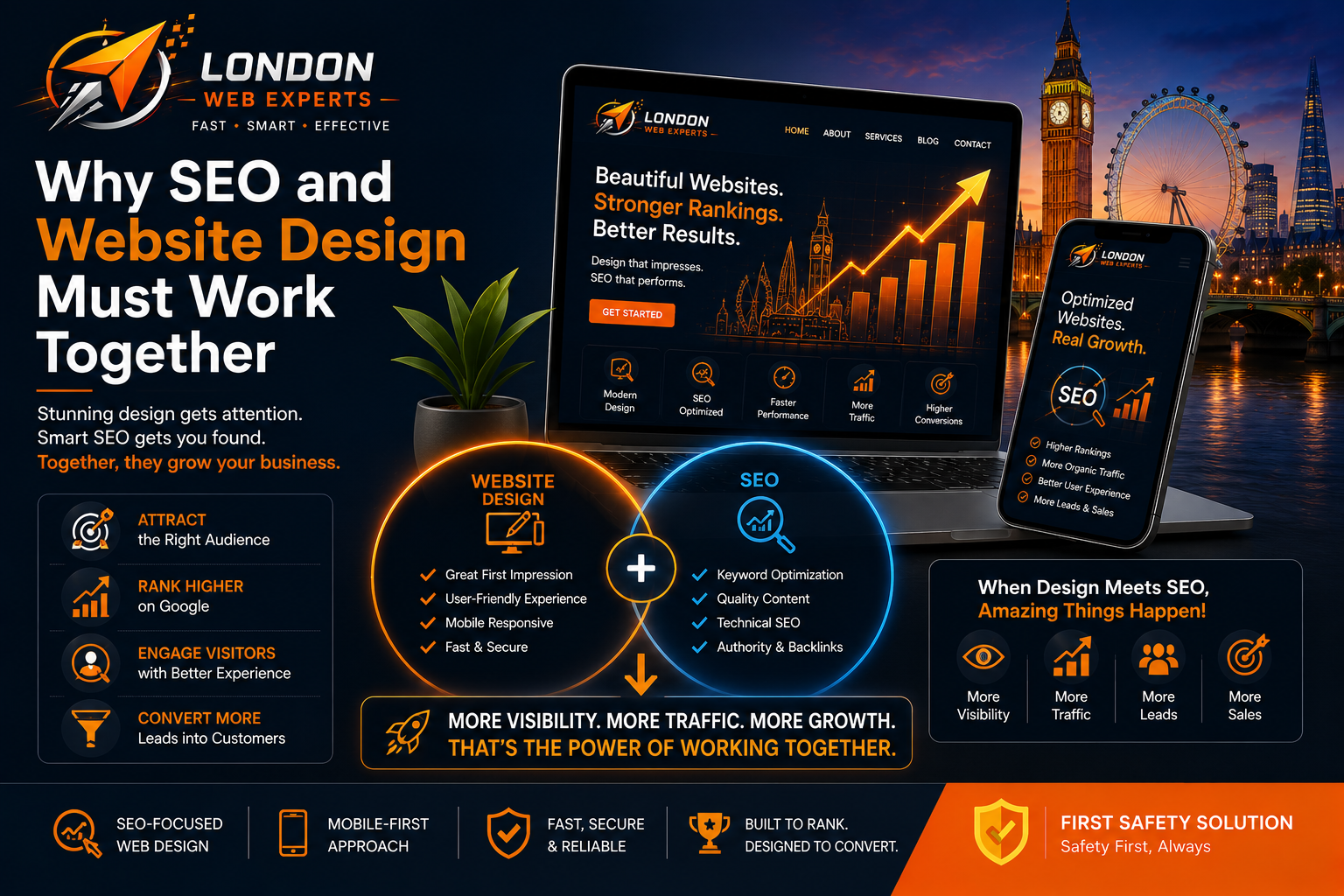 SEO and Website Design working together to improve rankings and conversions