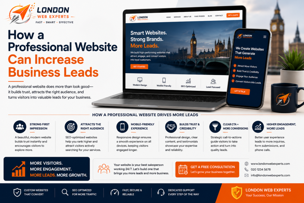 Professional Website helping businesses generate more leads