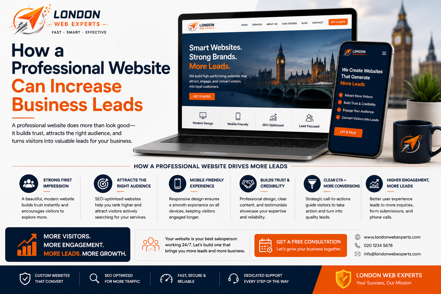 Professional Website helping businesses generate more leads