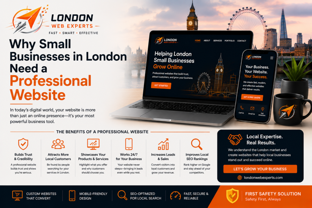 Modern Small Business Website helping a London business attract customers online